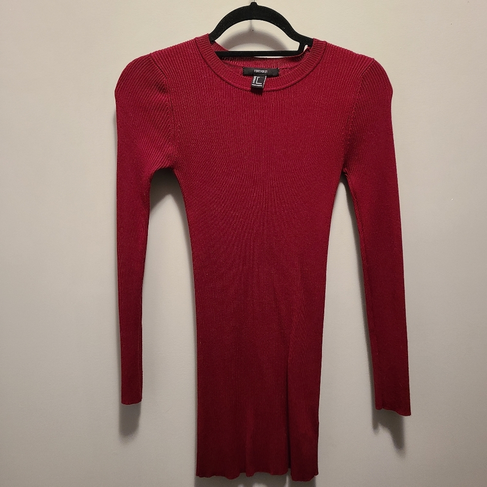 Red Knit Mini Dress